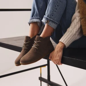 Barefoot Boots Gray Suede Ankle Boots With Wide